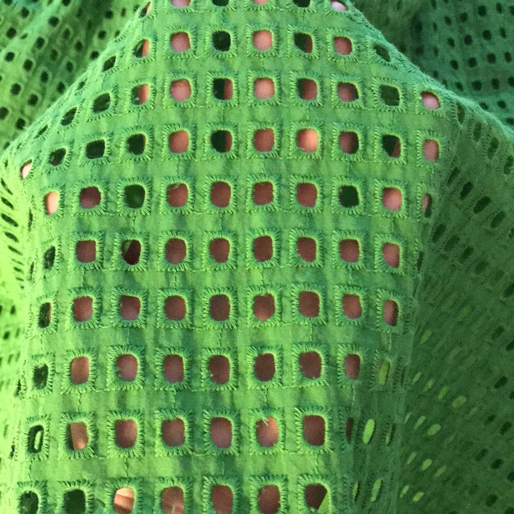 Kate Spade X Target Green Eyelet Midi Skirt Elastic Waist Size XXS - Picture 9 of 11